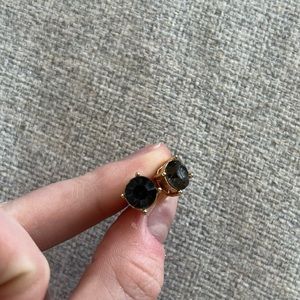 Black gem earrings